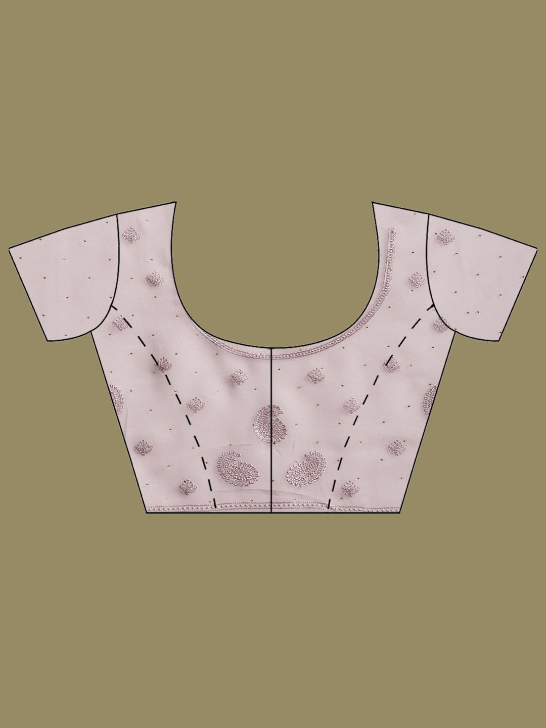 Lavender Embroidered Georgette Saree