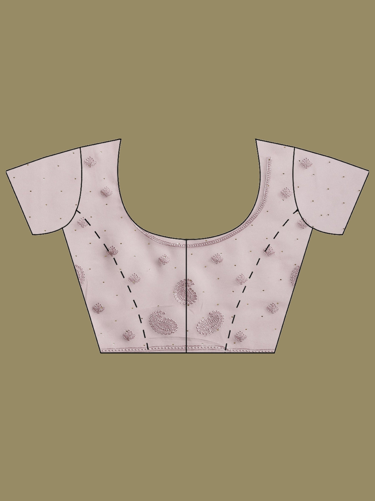 Lavender Embroidered Georgette Saree