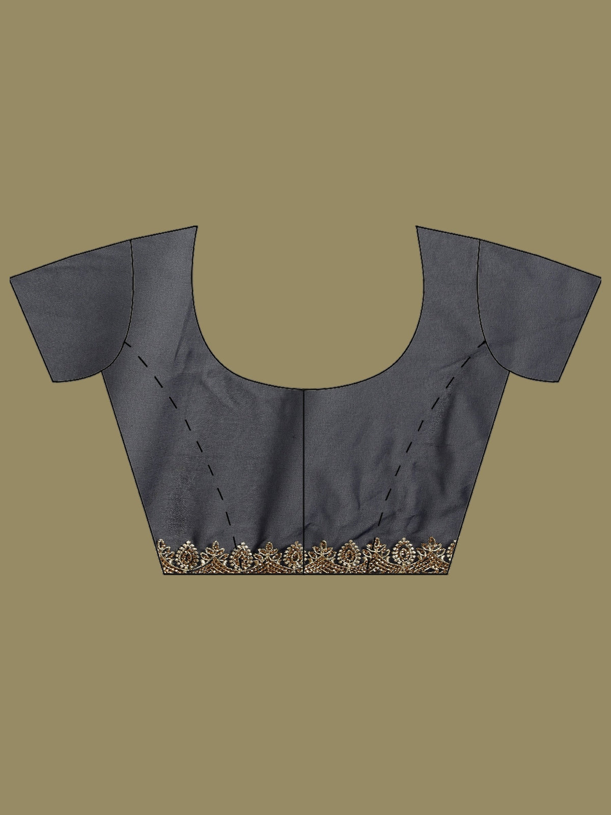 Navy Blue Embroidered Georgette Saree