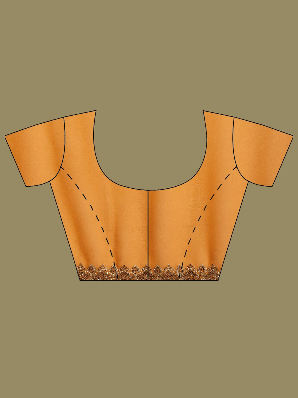 Orange Embroidered Georgette Saree