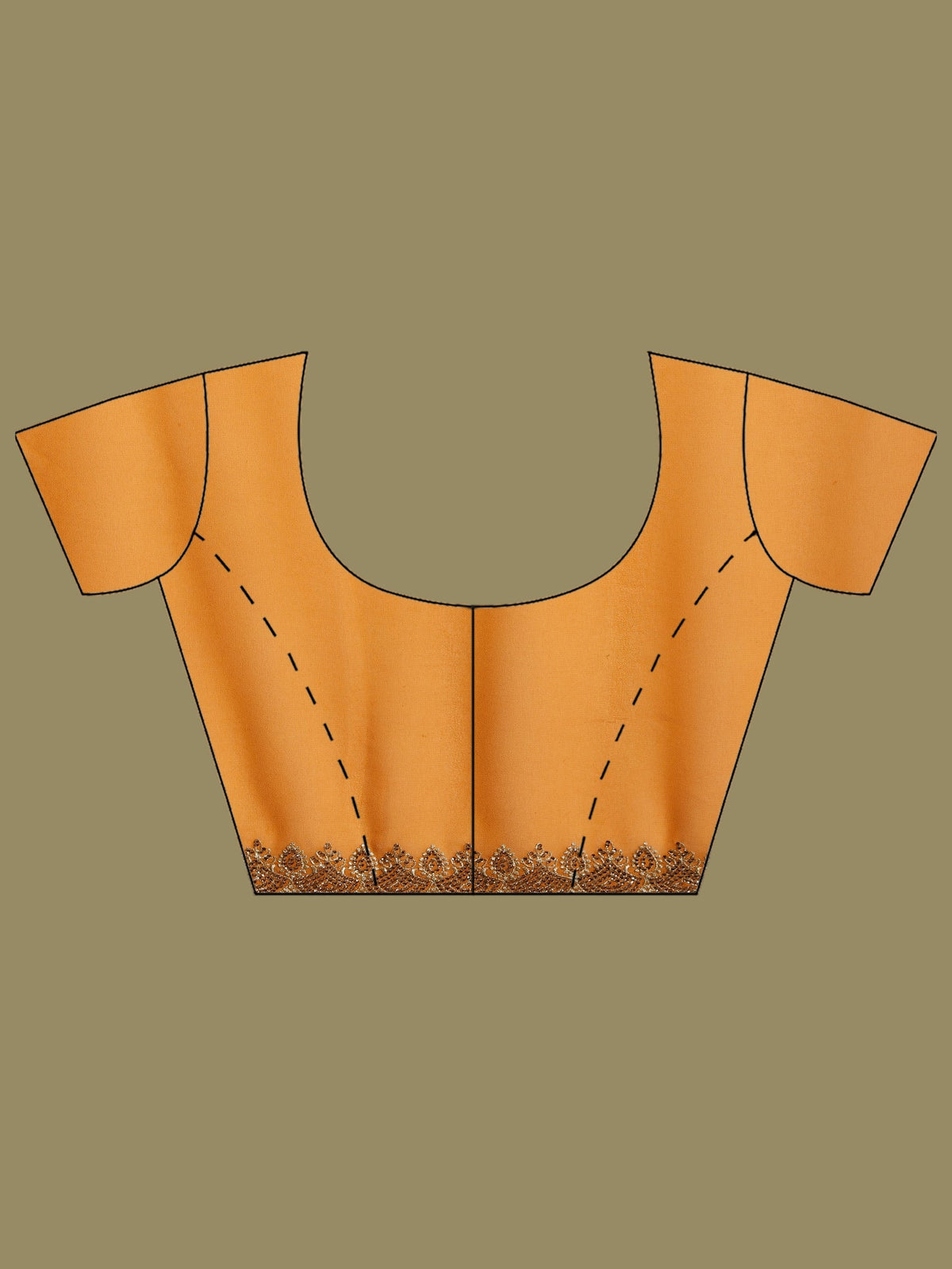 Orange Embroidered Georgette Saree