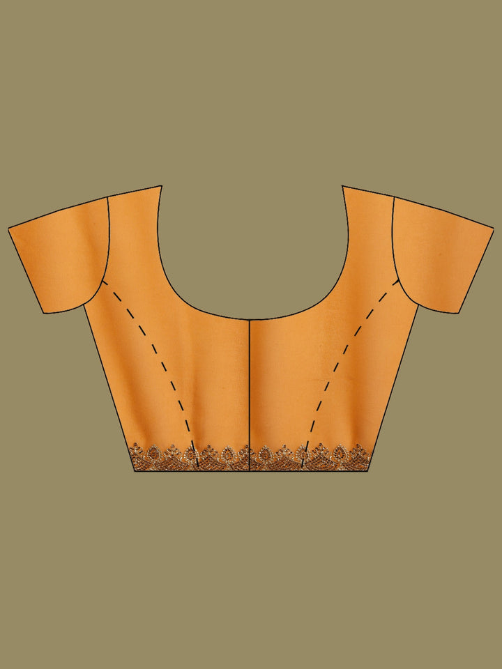 Orange Embroidered Georgette Saree