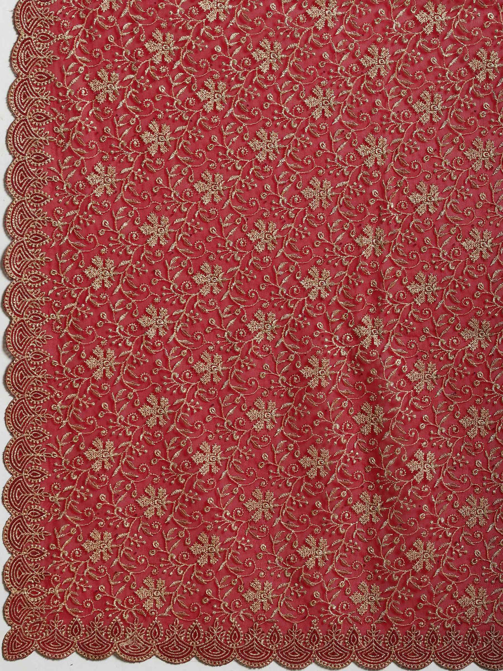 Rani Embroidered Georgette Saree