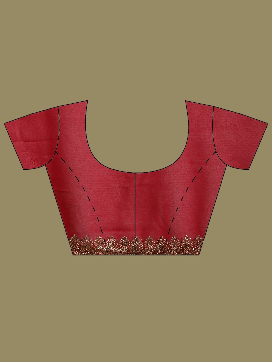 Rani Embroidered Georgette Saree