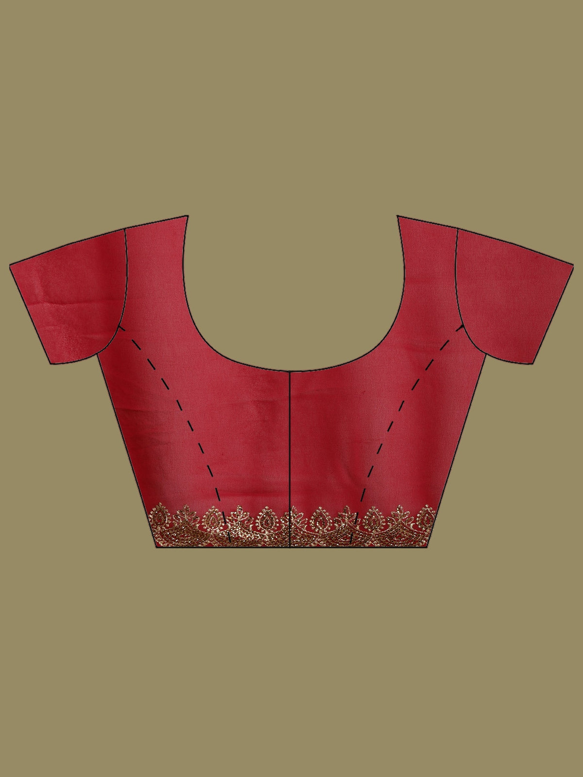 Rani Embroidered Georgette Saree
