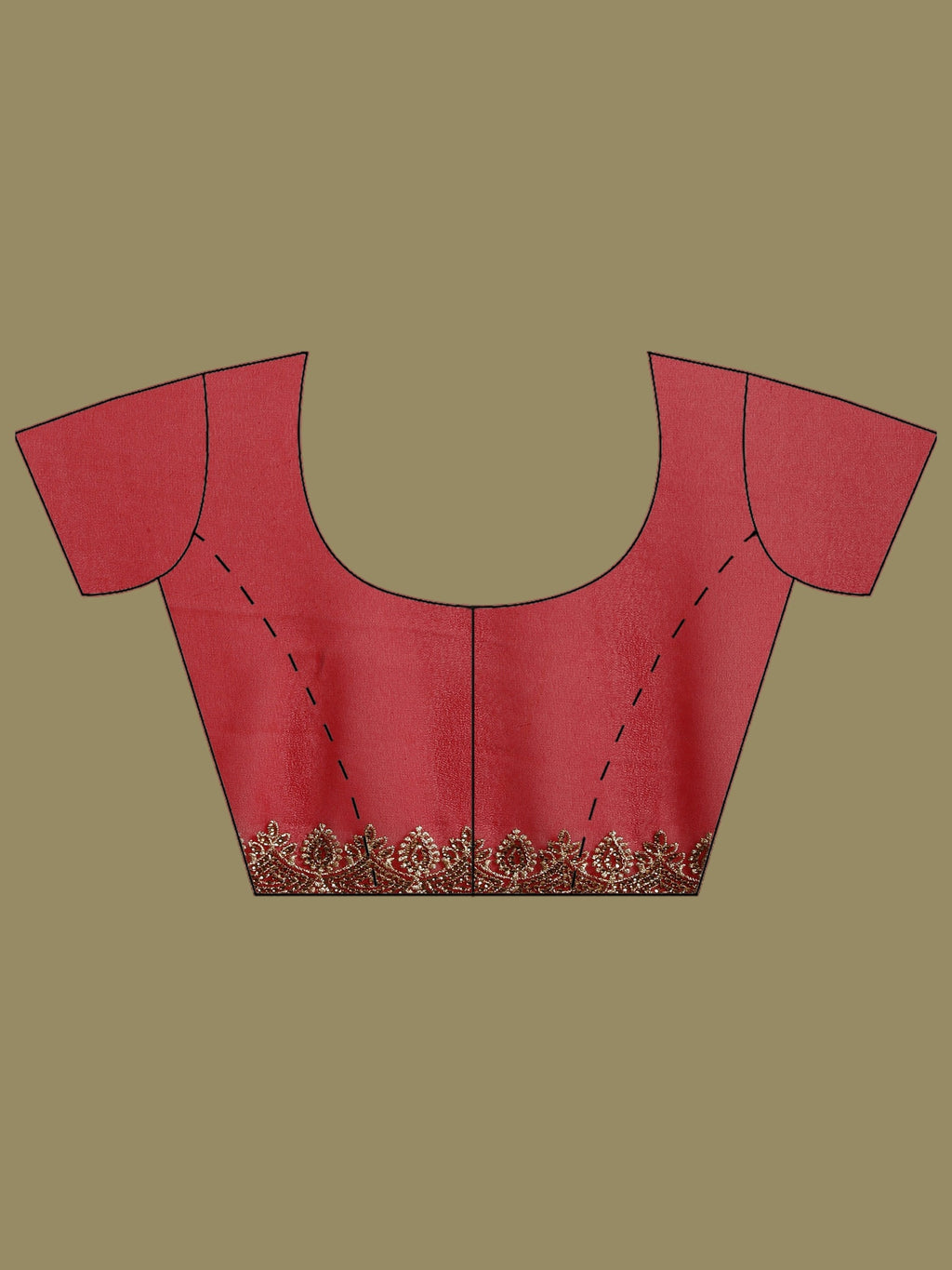 Red Embroidered Georgette Saree