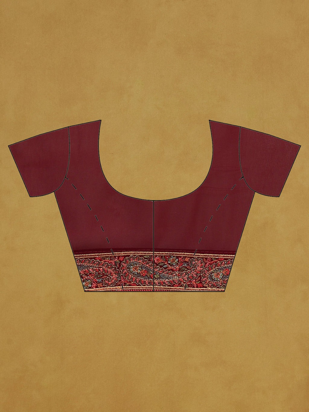 Wine Embroidered Georgette Saree