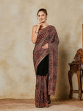 Black Embroidered Georgette Saree