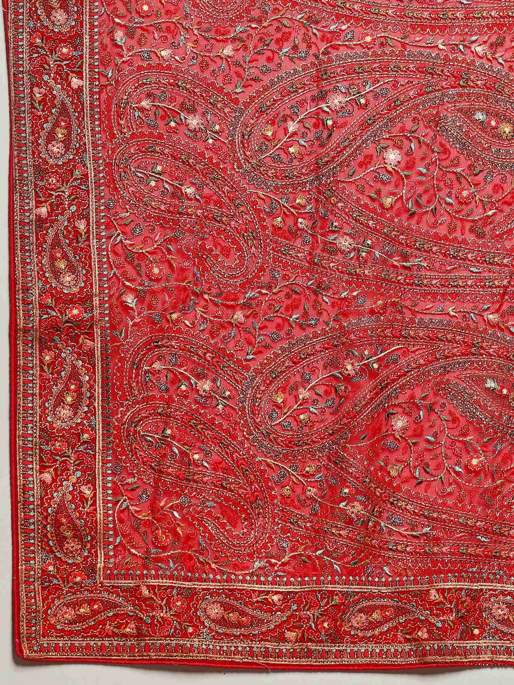 Rani Embroidered Georgette Saree