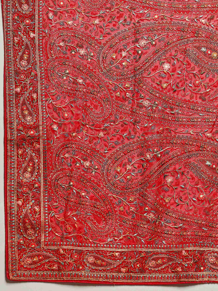 Rani Embroidered Georgette Saree