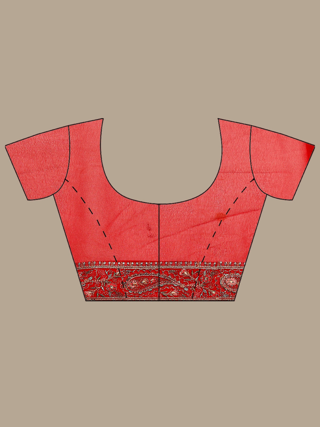 Red Embroidered Georgette Saree