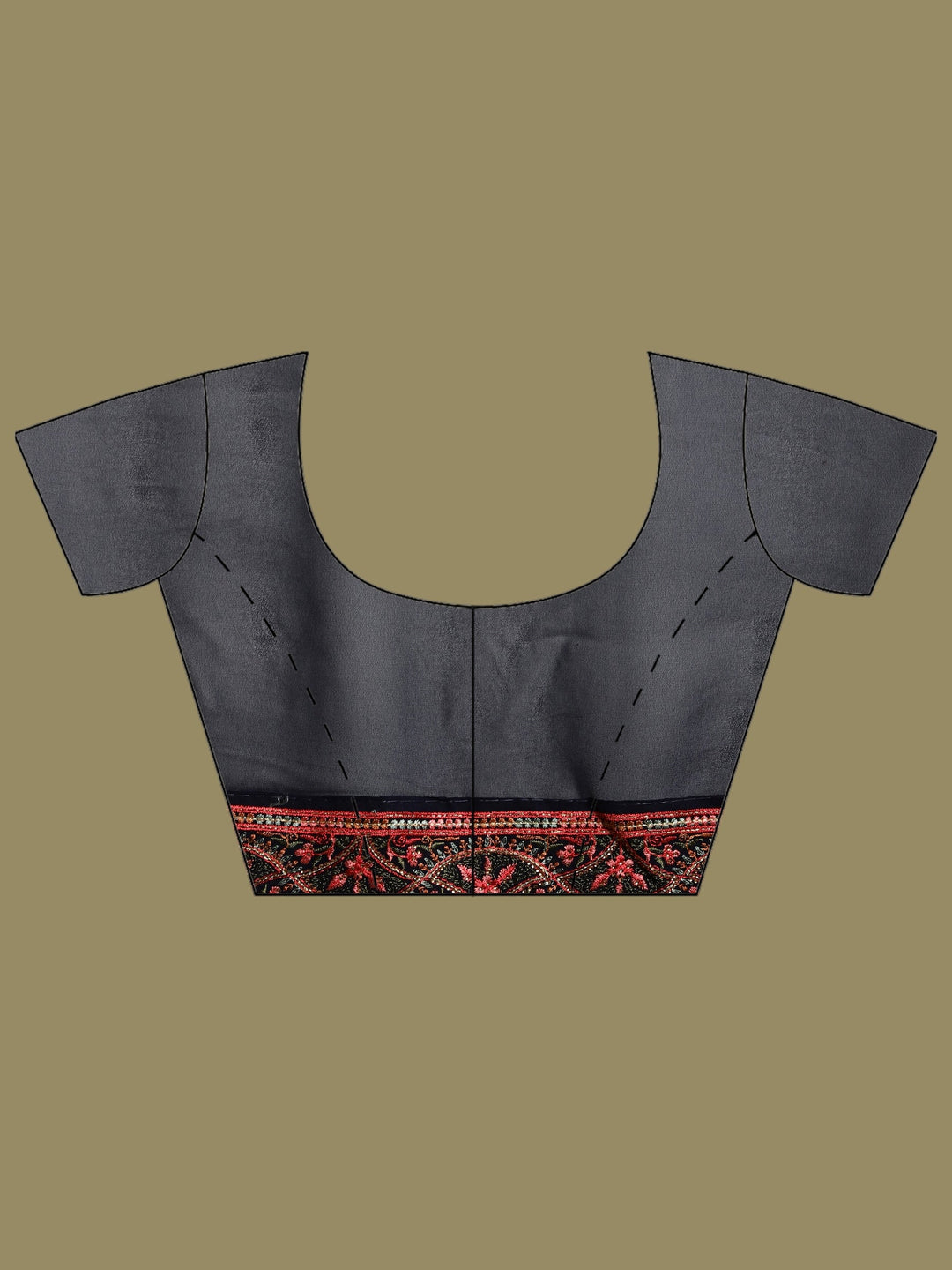 Navy Blue Embroidered Georgette Saree