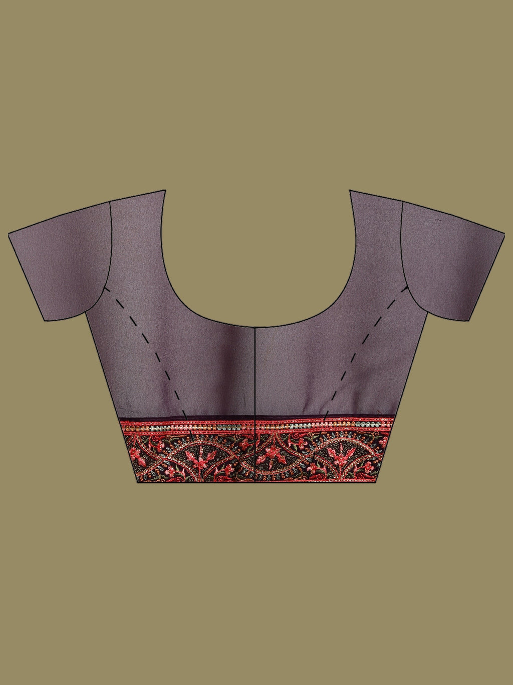 Purple Embroidered Georgette Saree