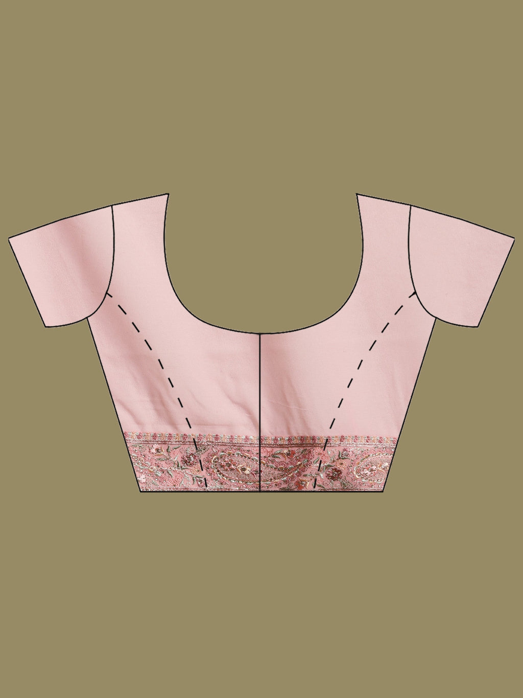 Pink Embroidered Georgette Saree