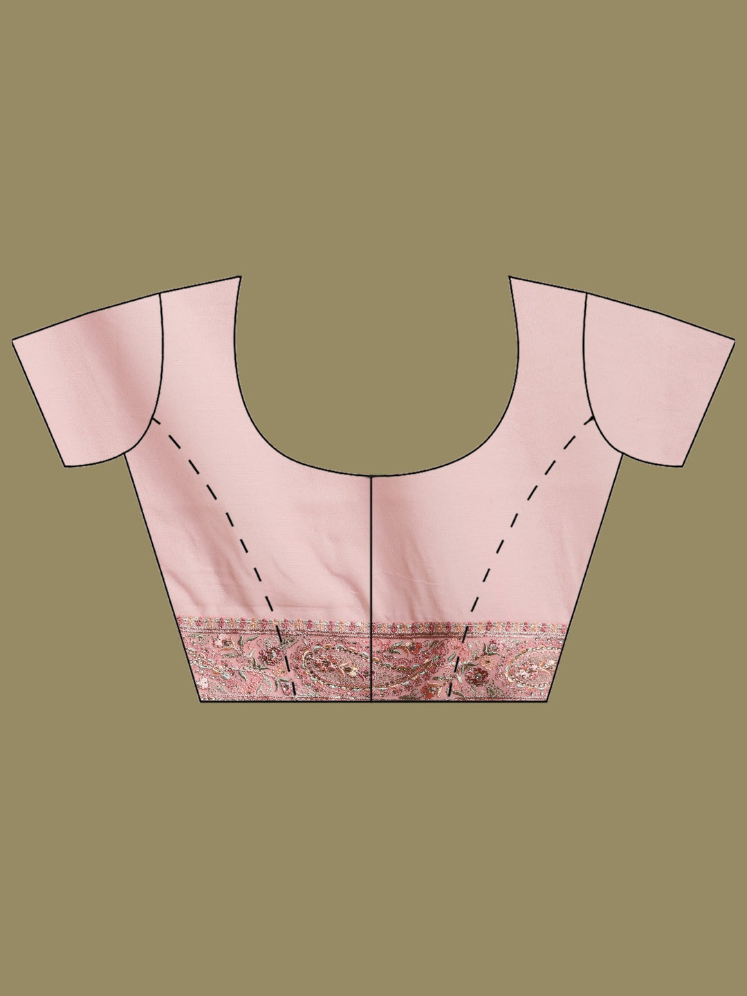 Pink Embroidered Georgette Saree
