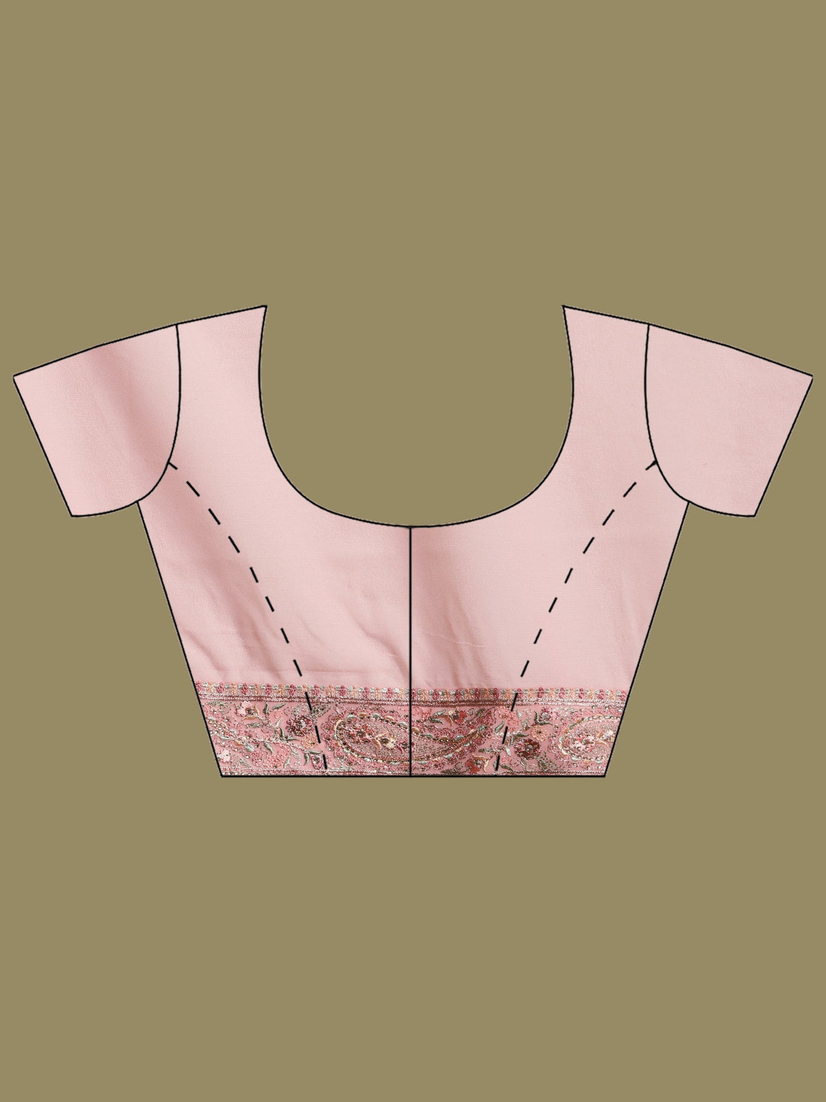 Pink Embroidered Georgette Saree