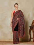 Black Embroidered Georgette Saree