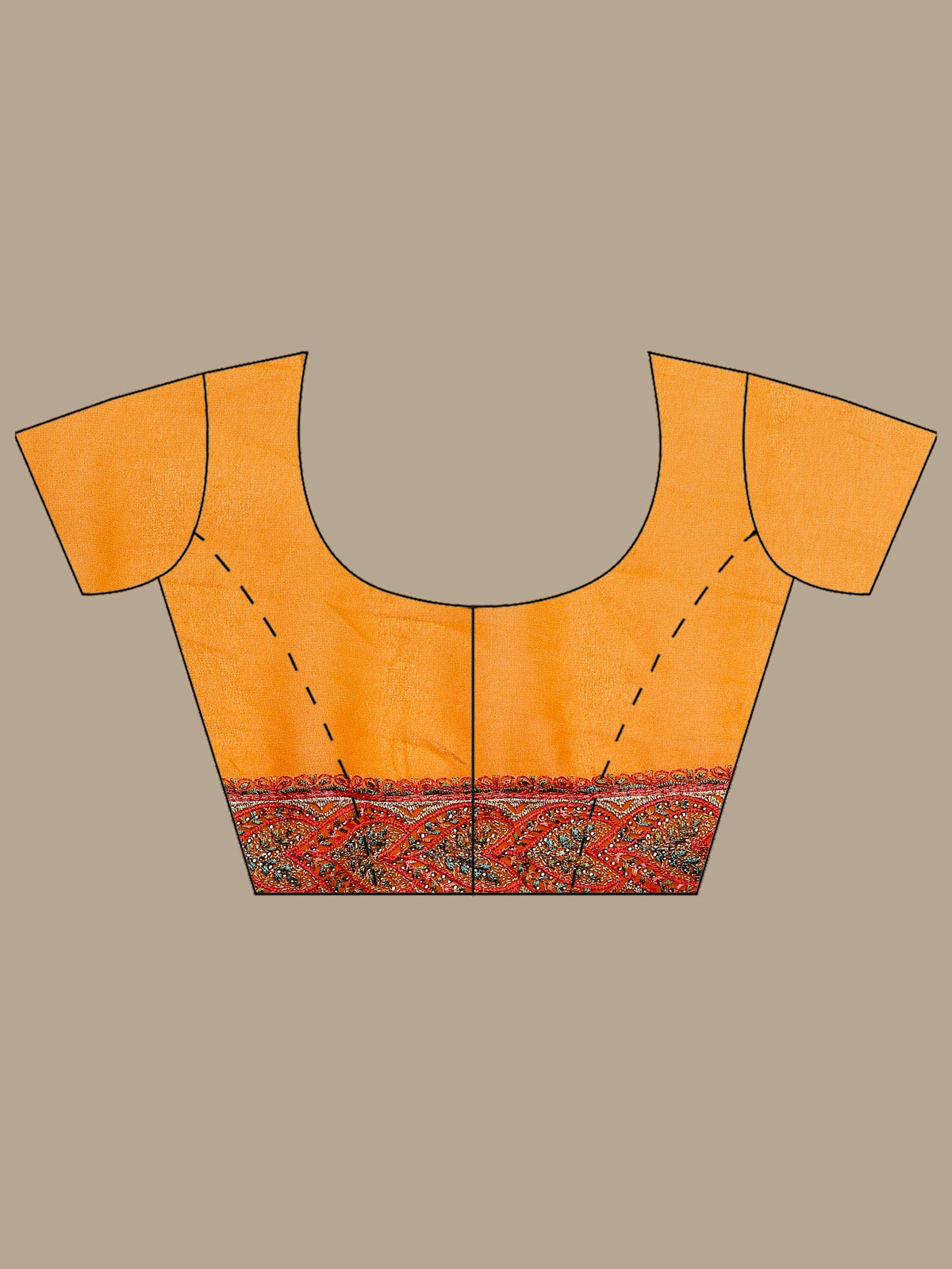 Mustard Embroidered Georgette Saree
