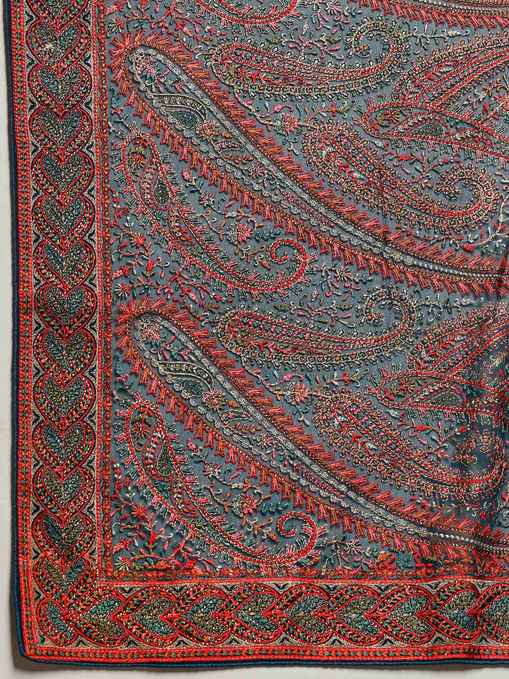 Teal Blue Embroidered Georgette Saree