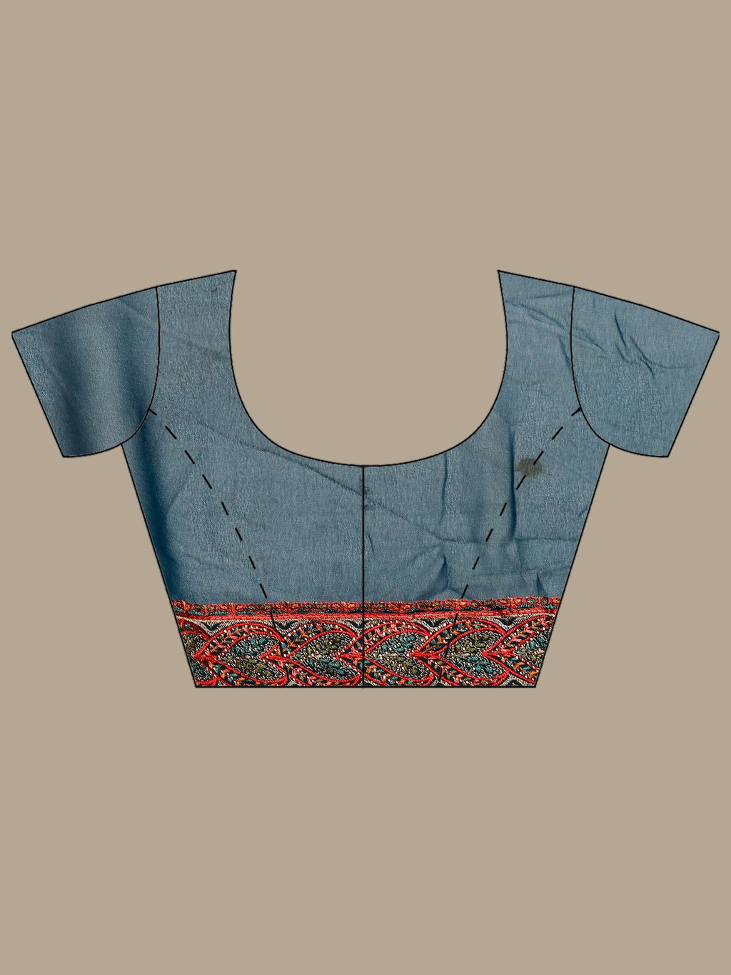Teal Blue Embroidered Georgette Saree