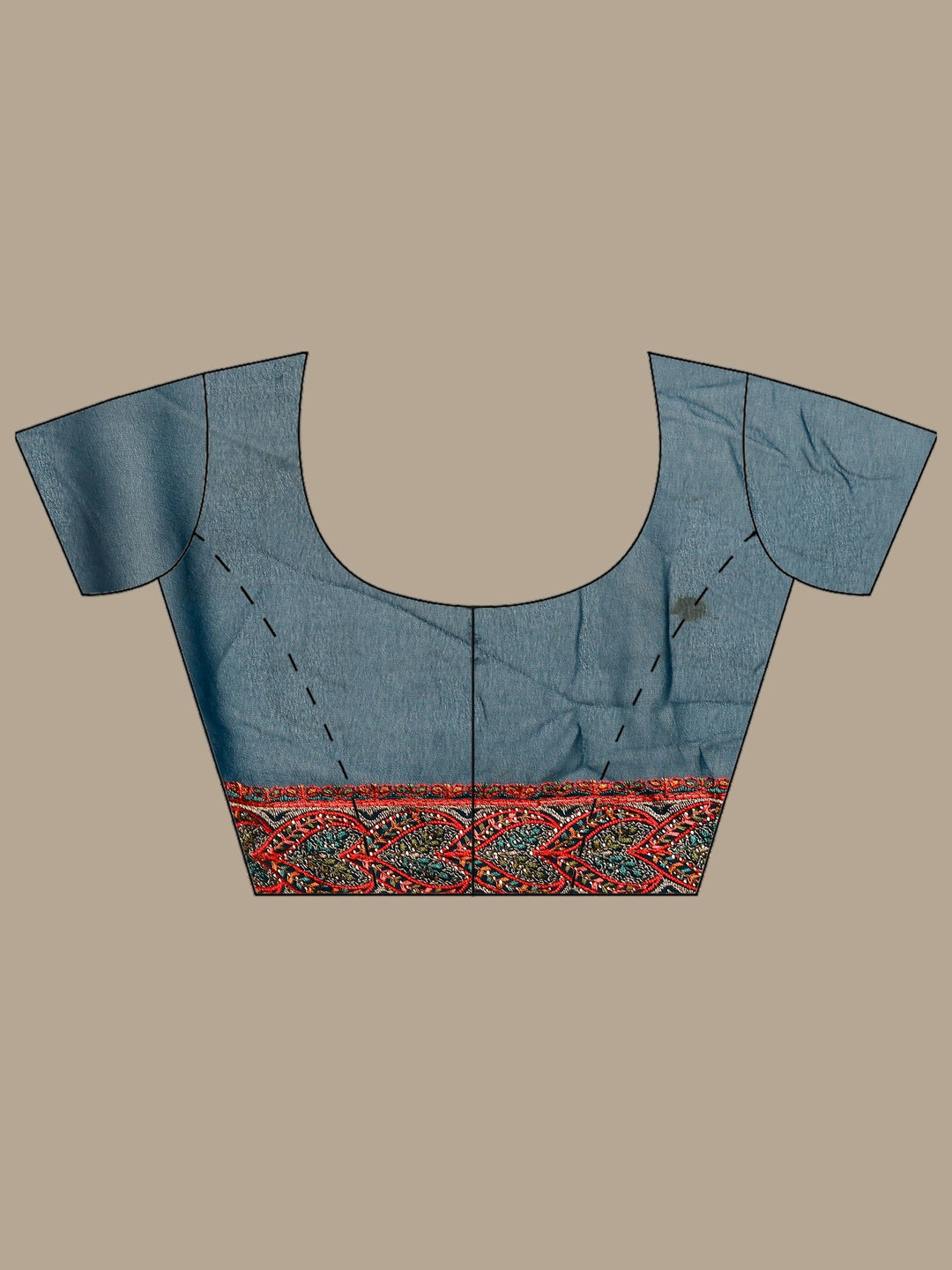 Teal Blue Embroidered Georgette Saree