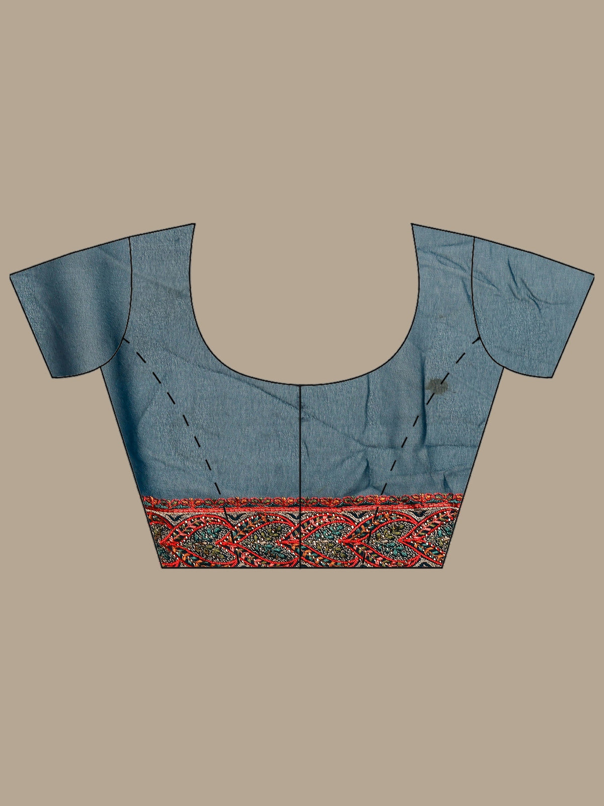 Teal Blue Embroidered Georgette Saree
