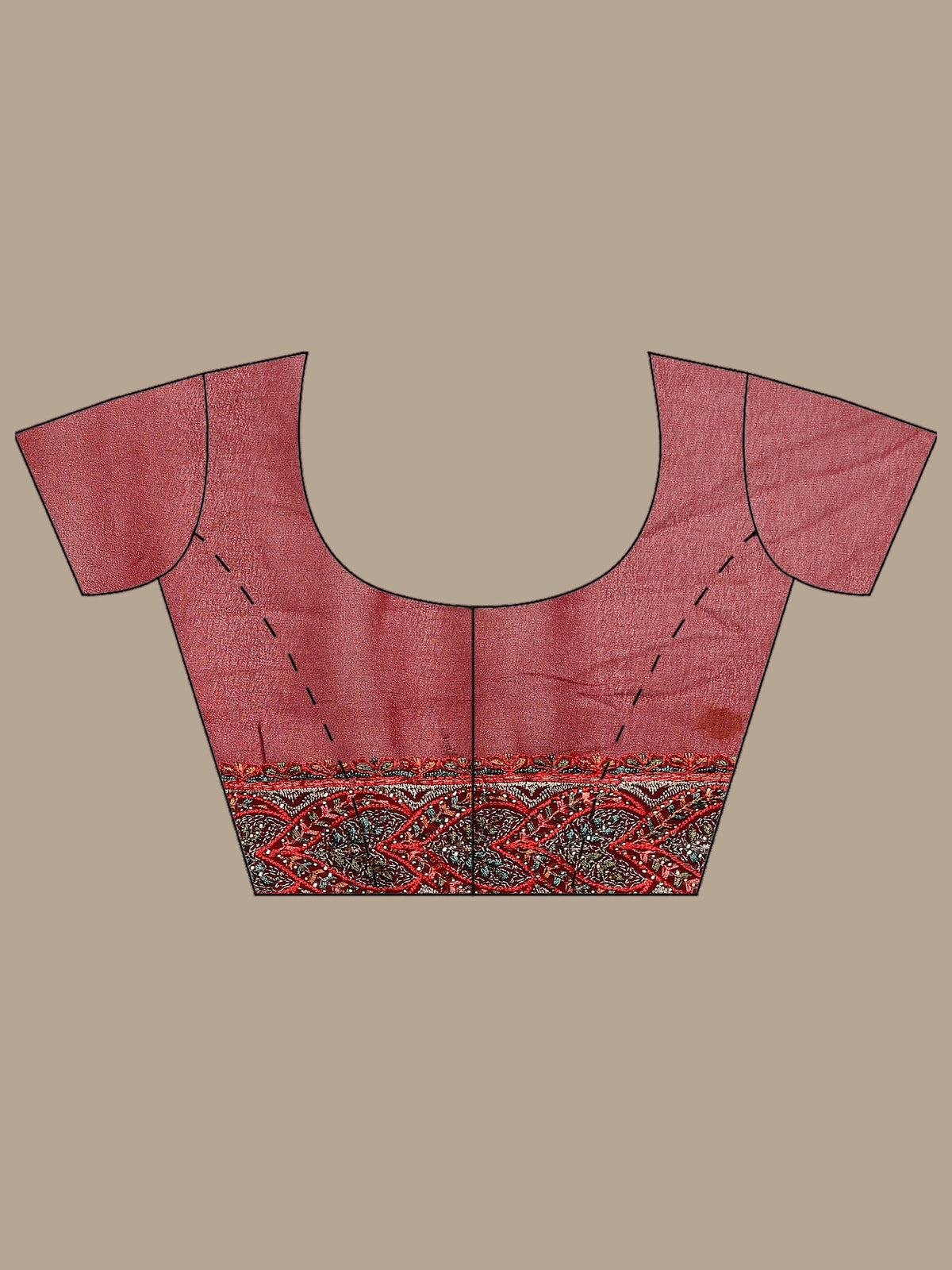 Wine Embroidered Georgette Saree