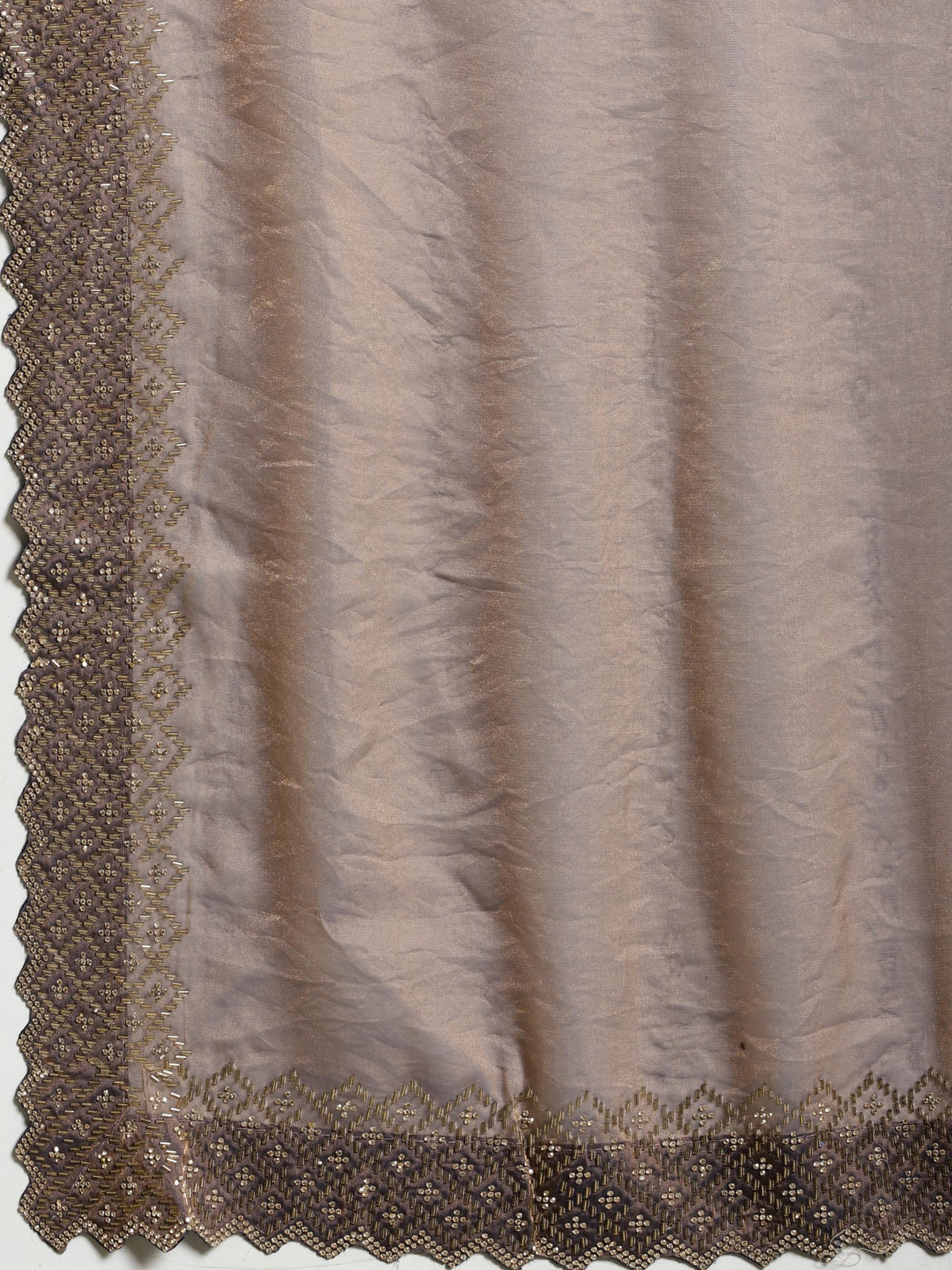 Blue Embroidered Tissue Saree