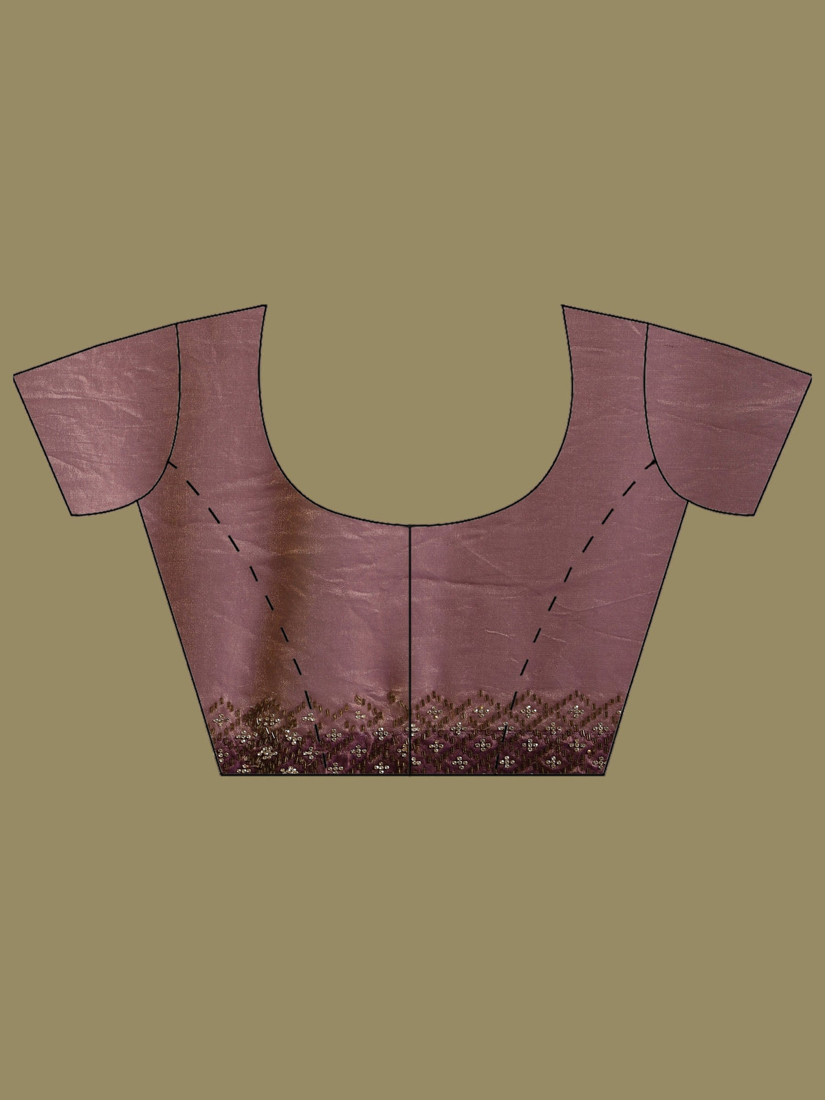 Purple Embroidered Tissue Saree