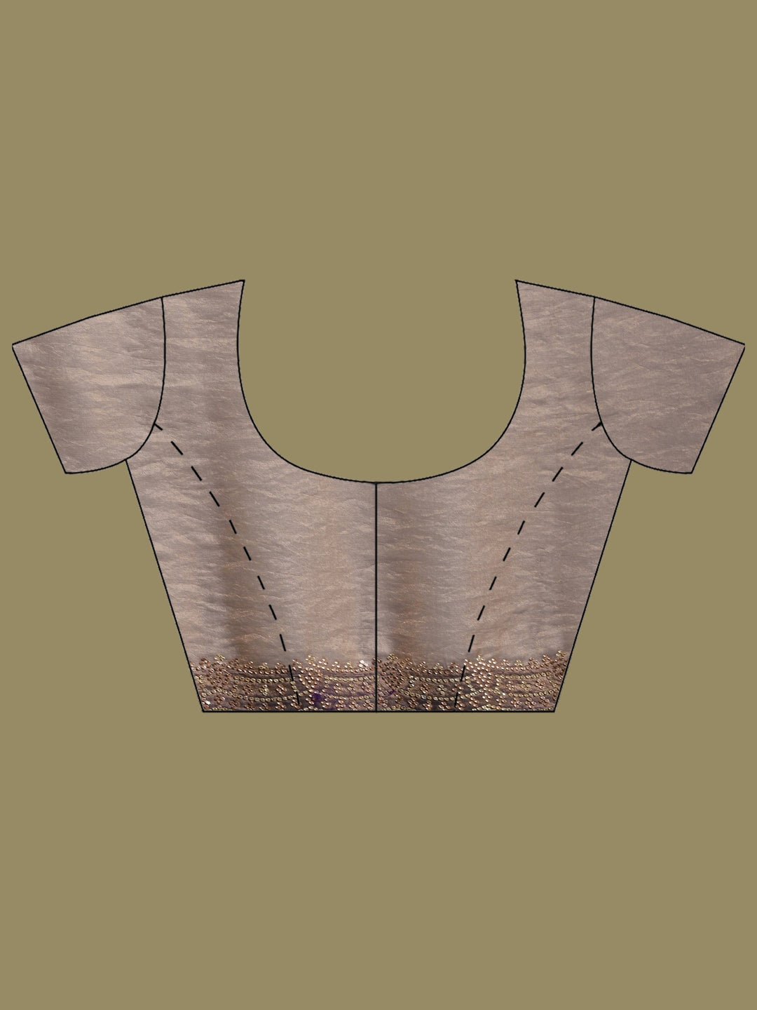 Brown Embroidered Organza Saree