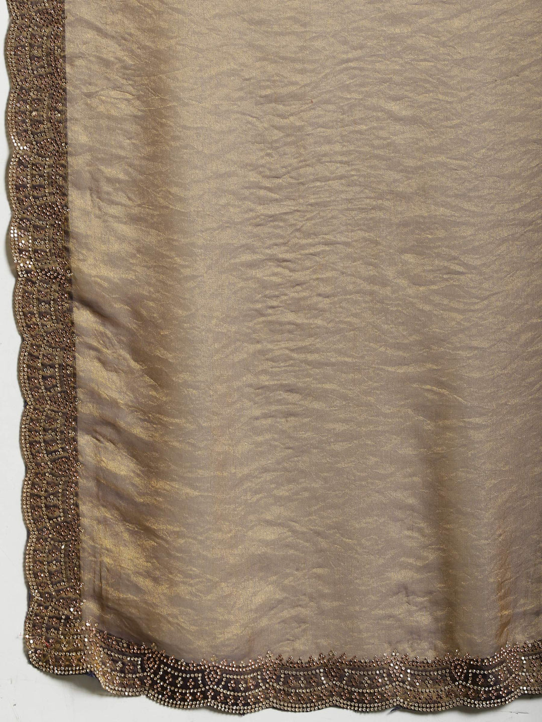 Gold Embroidered Organza Saree