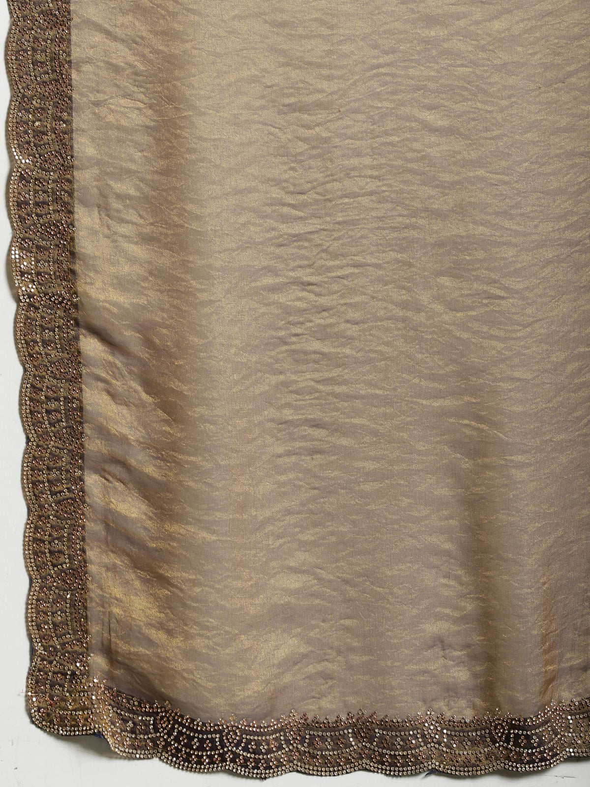 Gold Embroidered Organza Saree