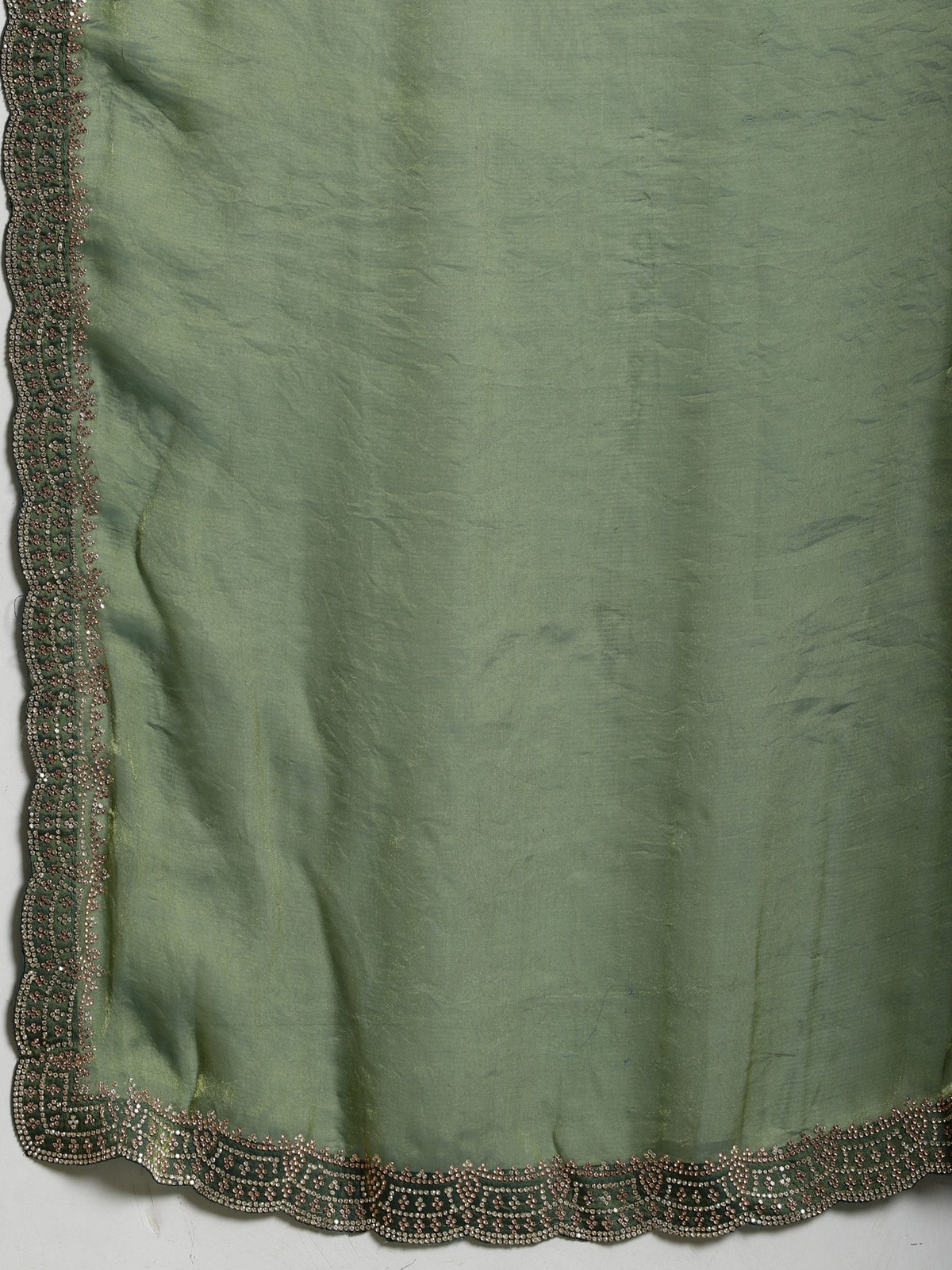 Green Embroidered Organza Saree