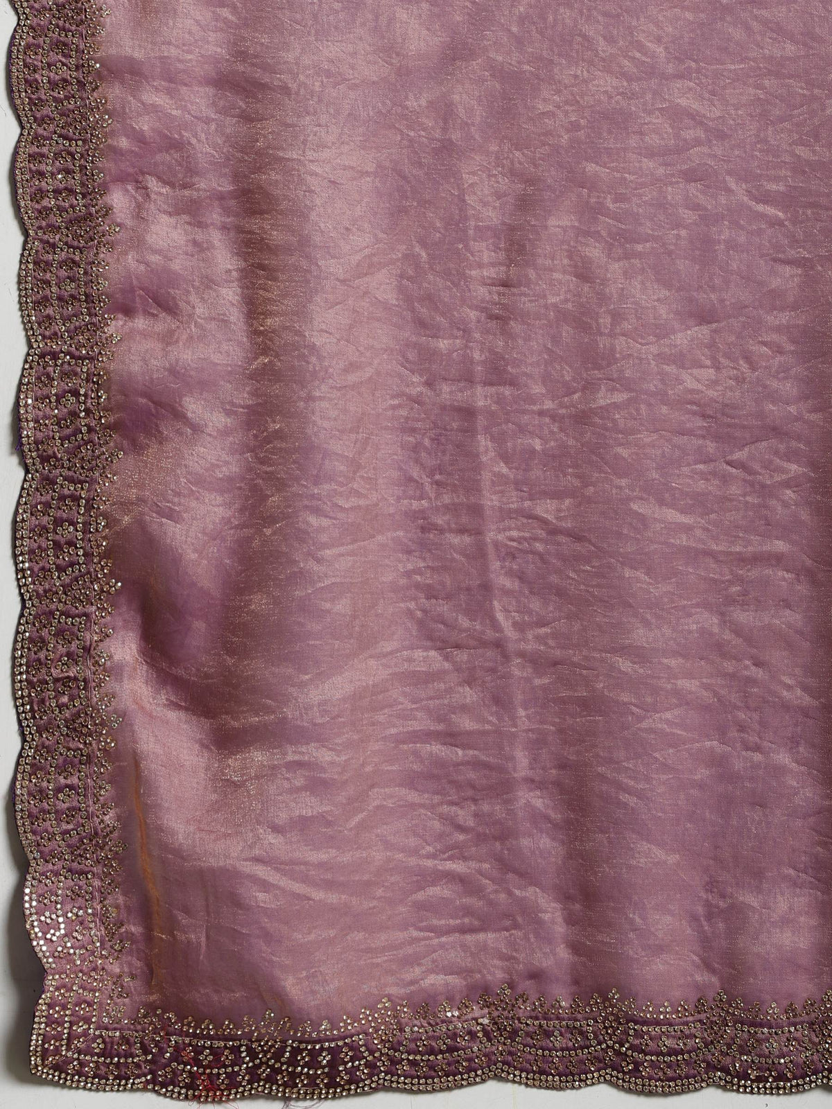 Lavender Embroidered Organza Saree