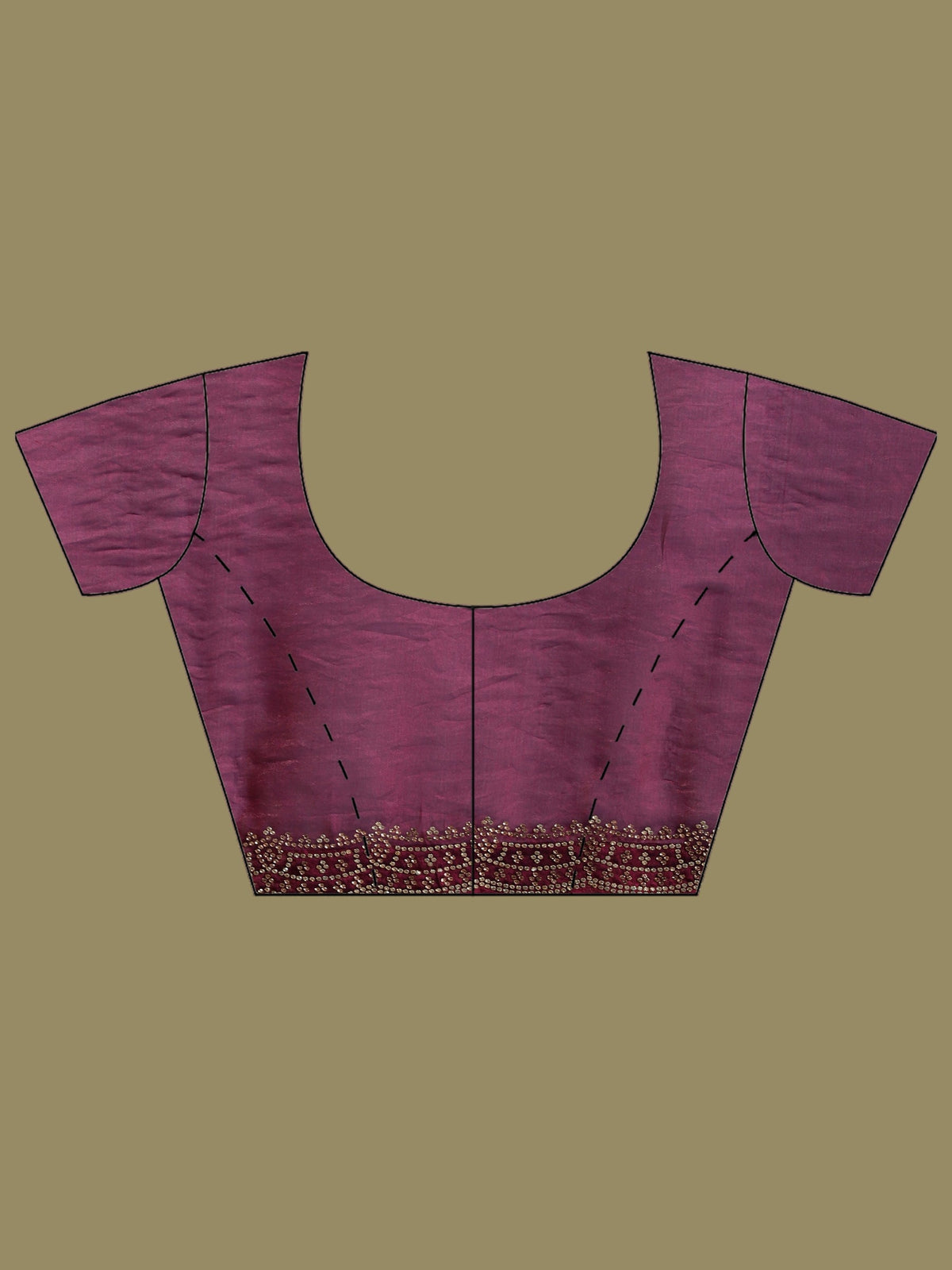 Magenta Embroidered Organza Saree