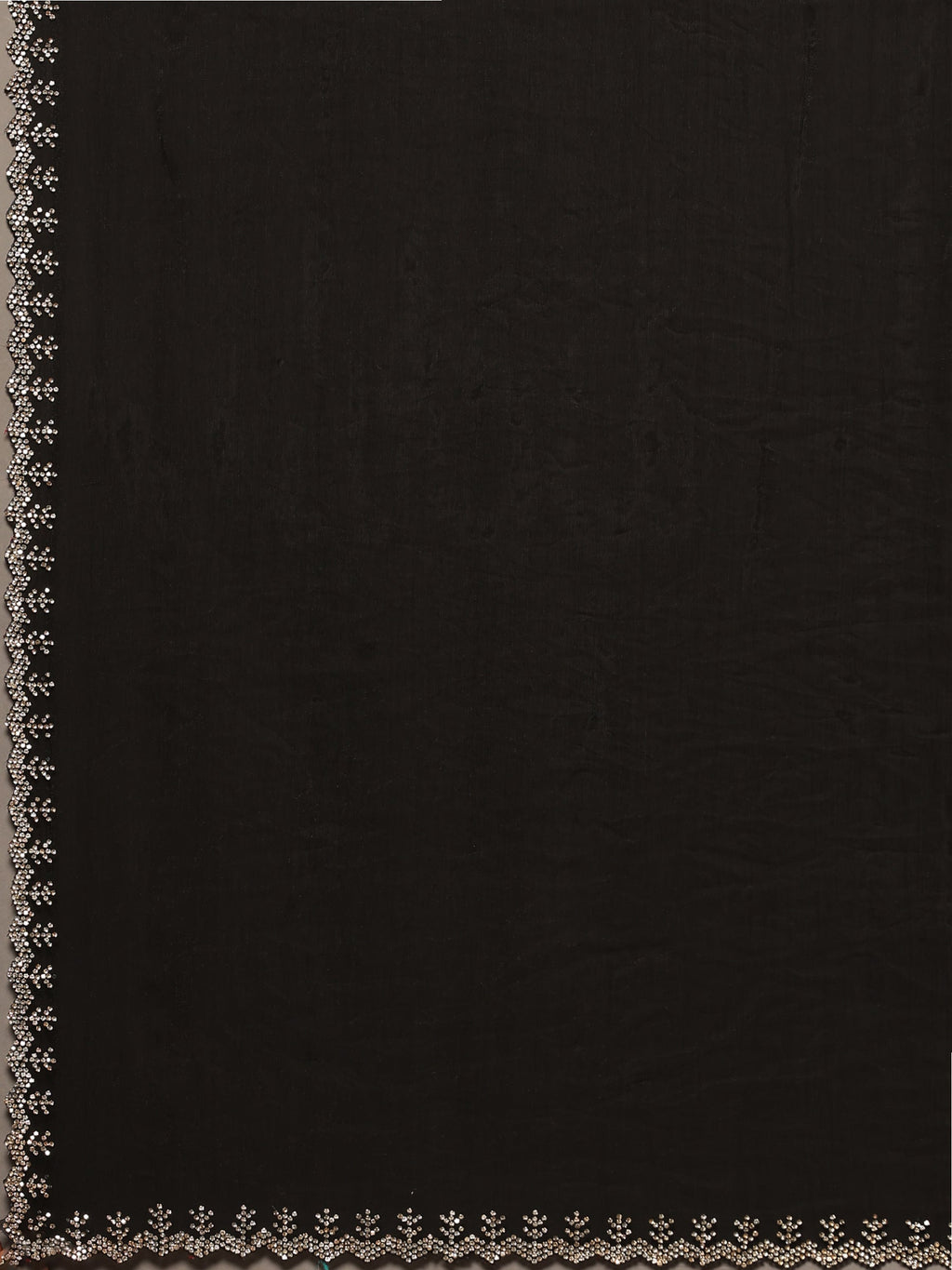 Black Embroidered Organza Saree