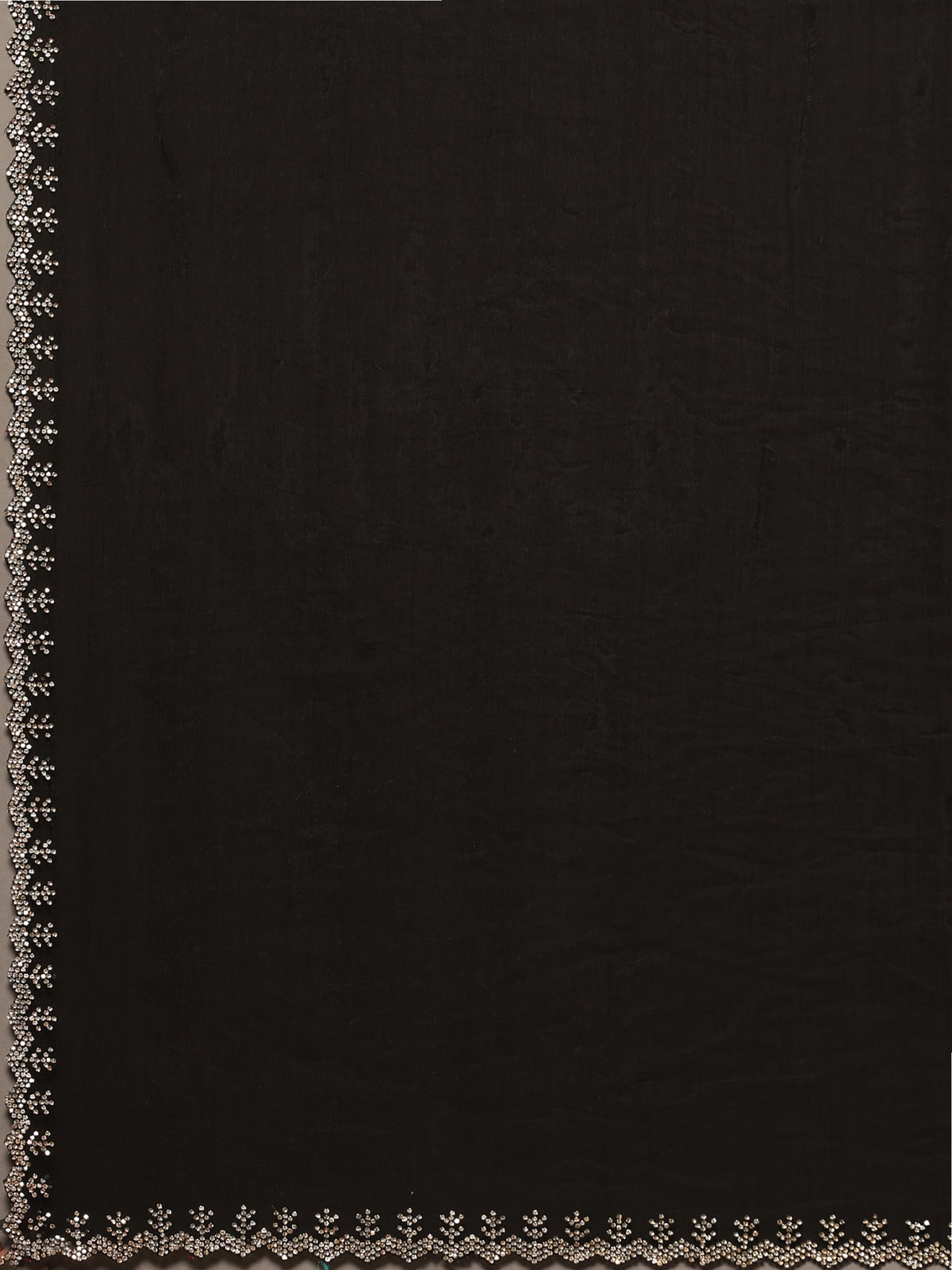 Black Embroidered Organza Saree