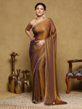 Gold Embroidered Organza Saree