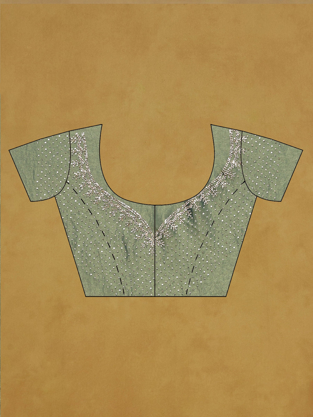 Green Embroidered Organza Saree