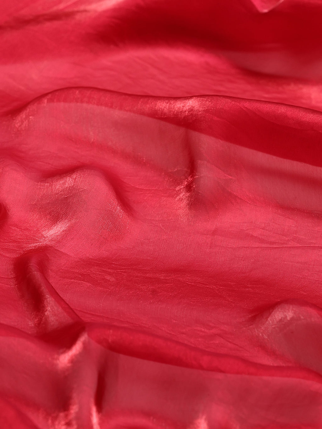 Hot Pink Embroidered Organza Saree