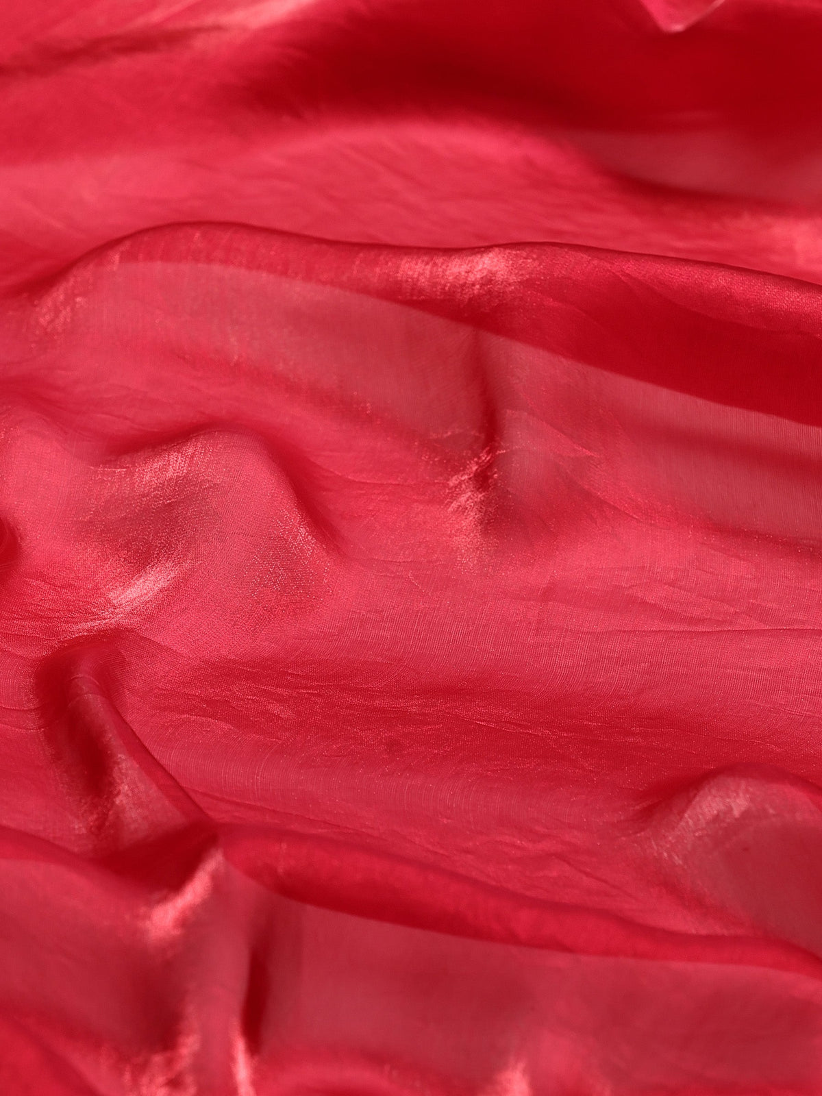 Hot Pink Embroidered Organza Saree
