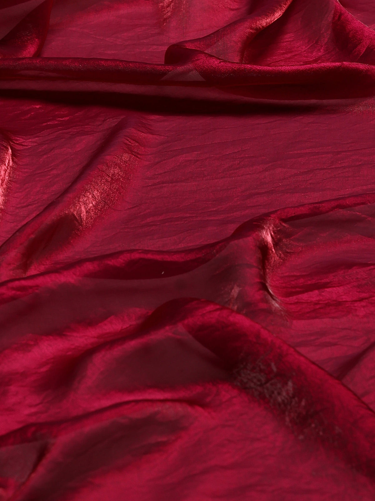 Magenta Embroidered Organza Saree