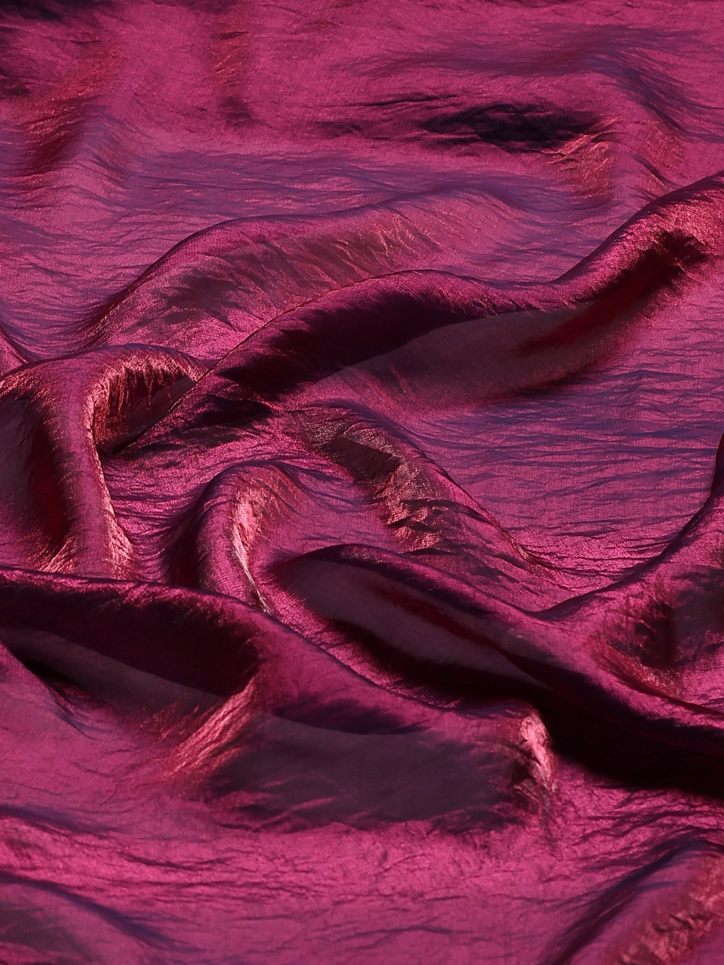 Wine Embroidered Organza Saree