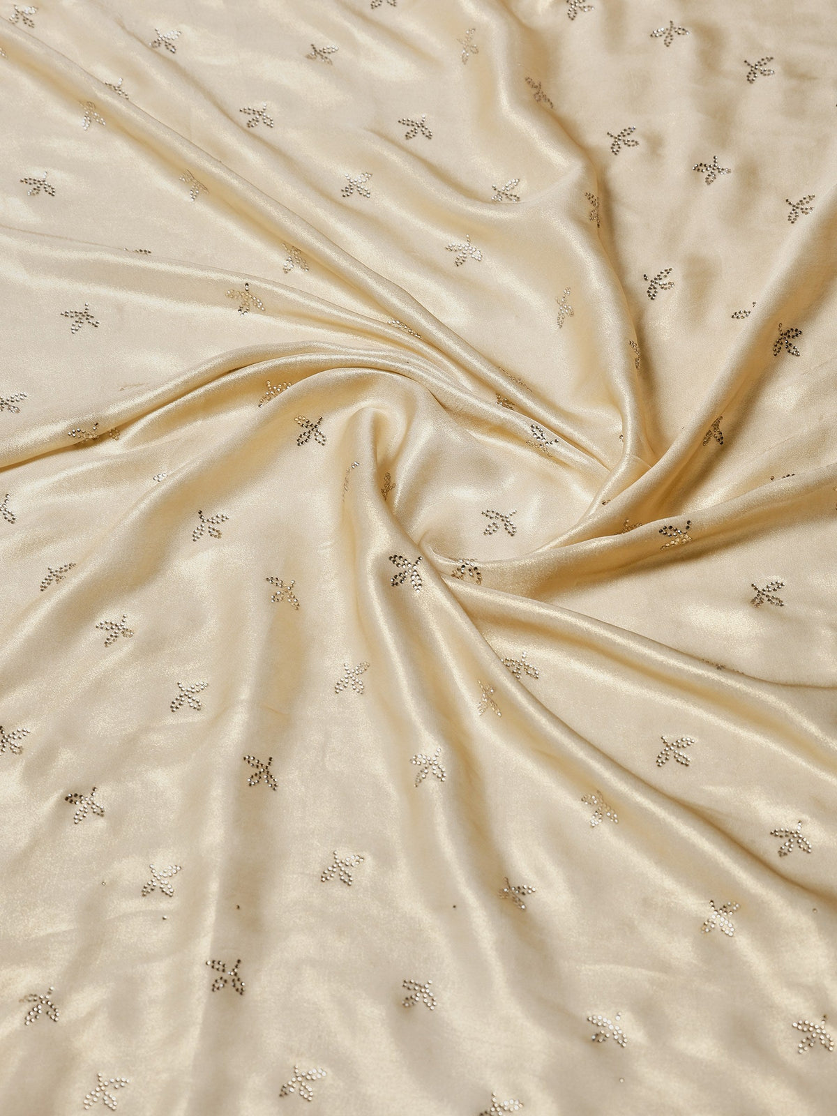 Beige Embroidered Tissue Saree