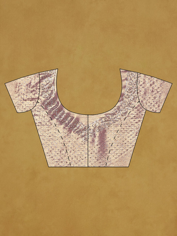 Lavender Embroidered Tissue Saree