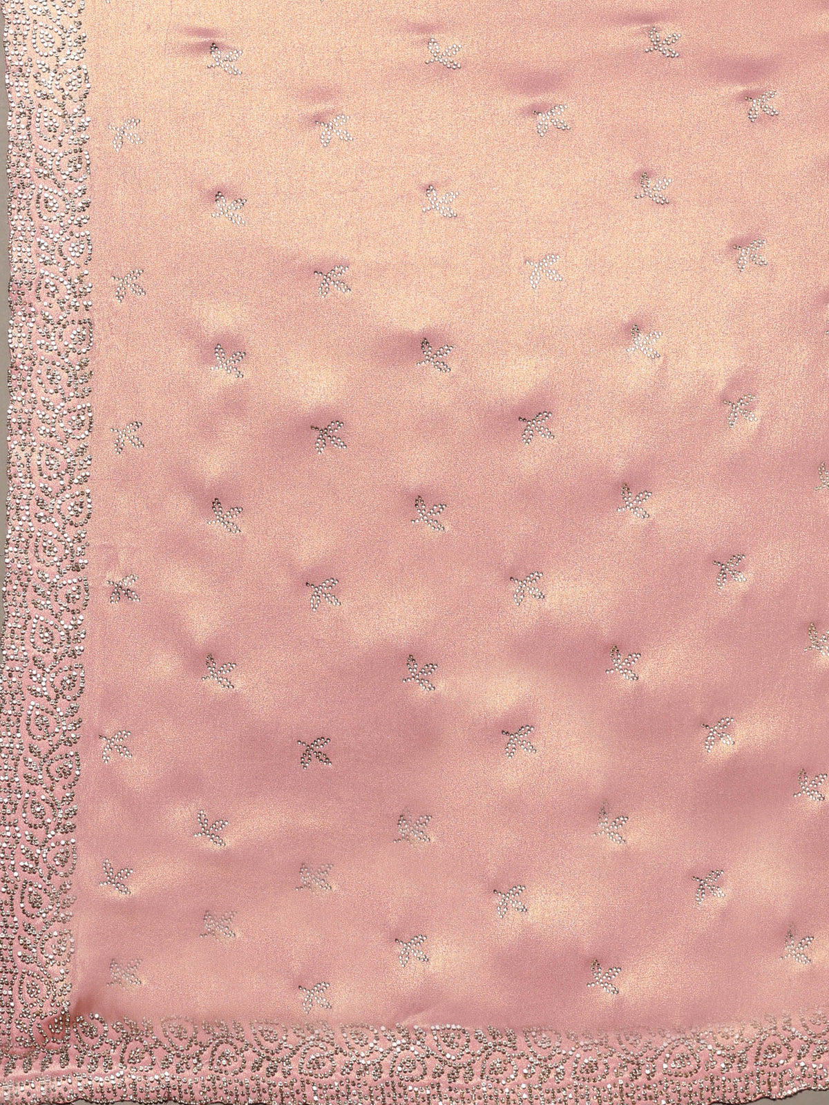 Pink Embroidered Tissue Saree