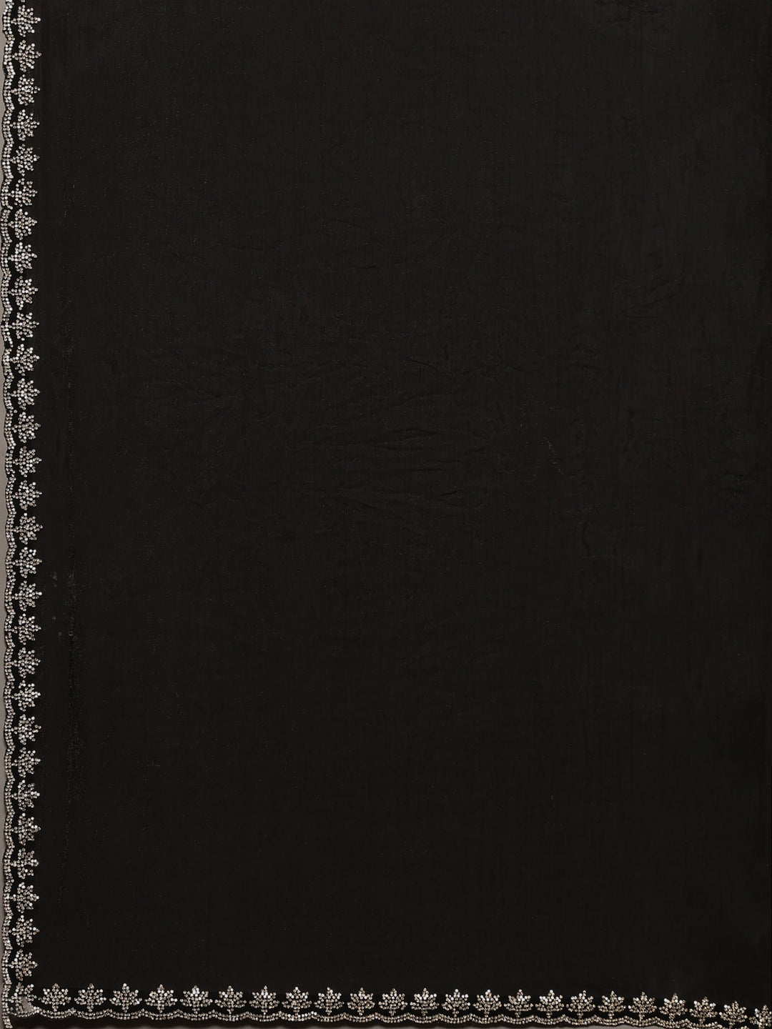 Black Embroidered Tissue Saree