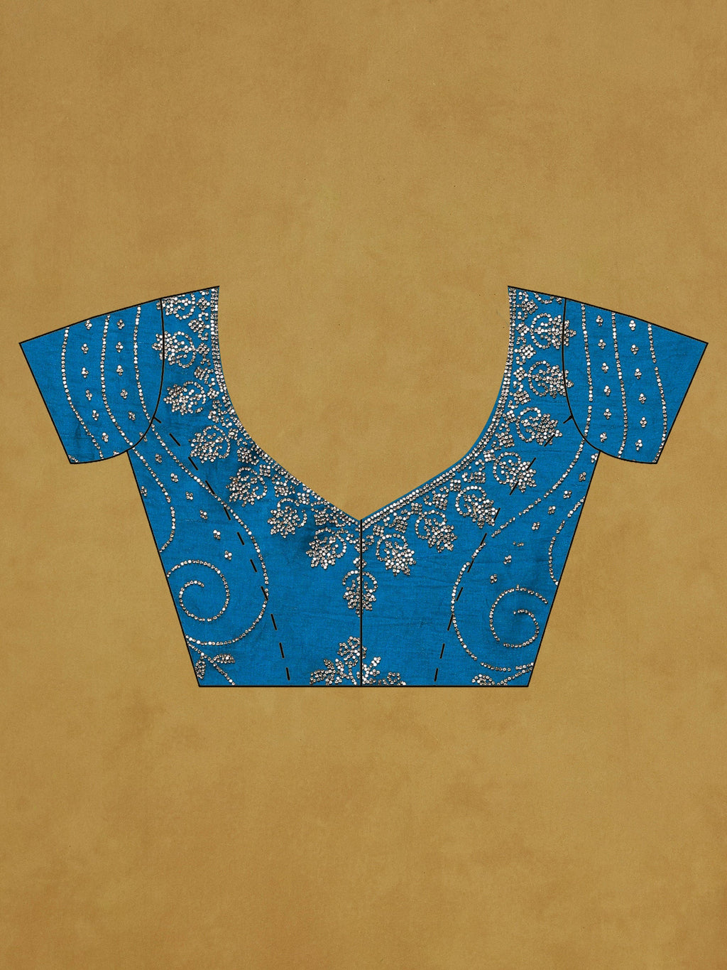 Firozee Embroidered Tissue Saree