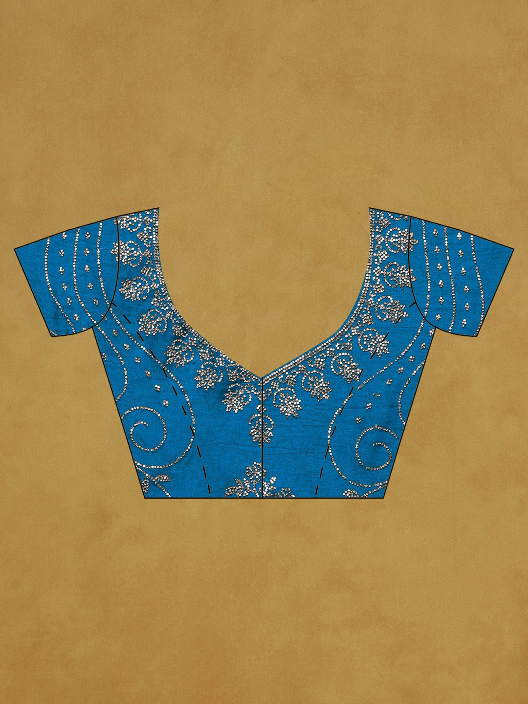 Firozee Embroidered Tissue Saree