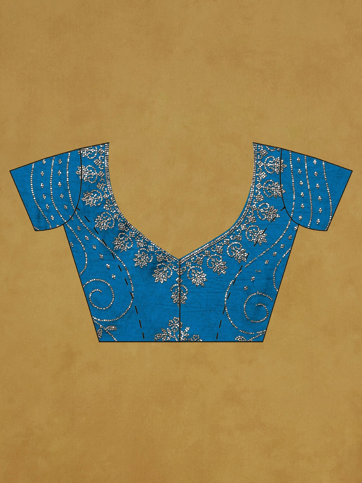 Firozee Embroidered Tissue Saree